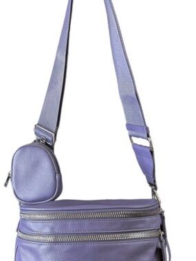 Iris & Rainbow June Best Version Cloud Purple Faux Leather Bag w/Coin Purse